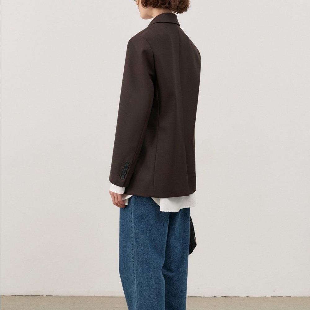 NWT Dunst Essential 2 Button Wool Blazer Size M in Brown - Picture 8 of 11